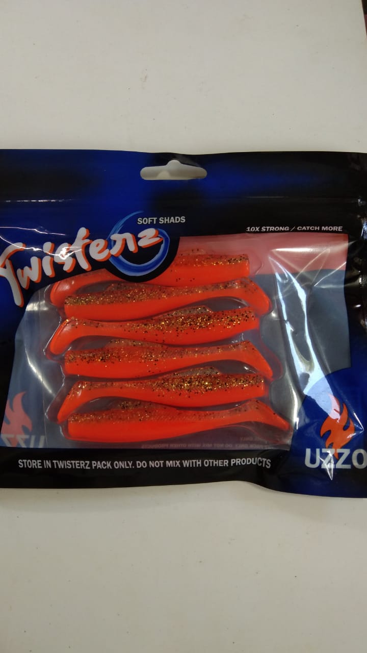 UZZO Twisterz Soft Shad Baits | 10Cm | 5Pcs Per Pack